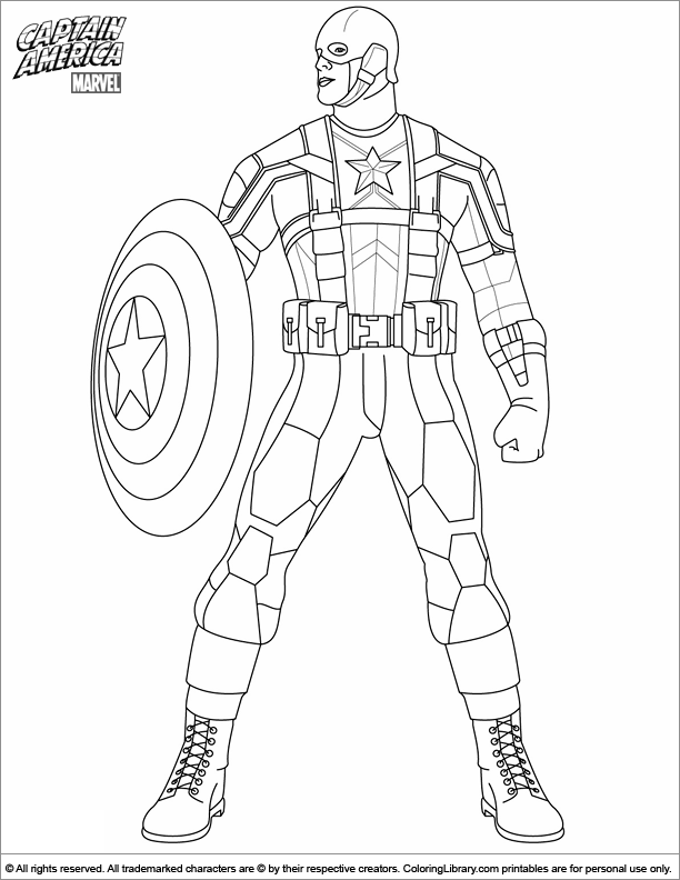 Раскраска: Капитан америка (Супер герой) #76590 - Бесплатные раскраски для печати