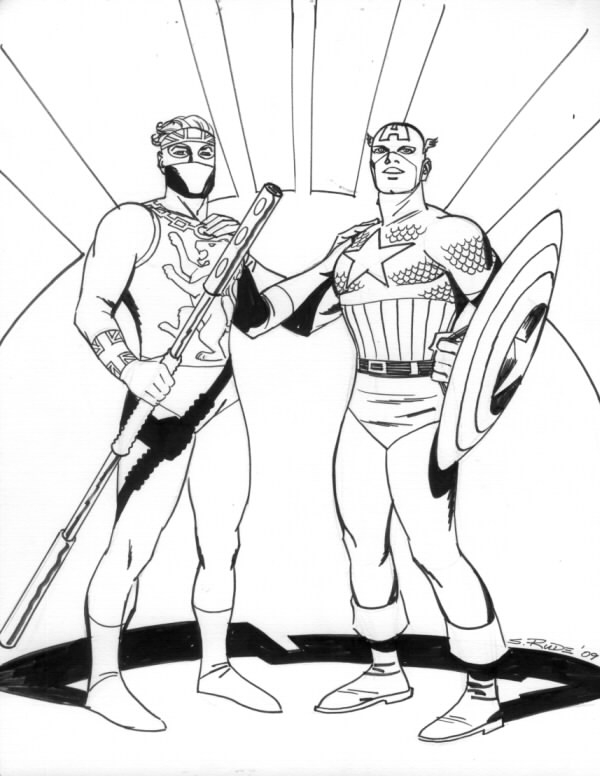 Раскраска: Капитан америка (Супер герой) #76599 - Бесплатные раскраски для печати