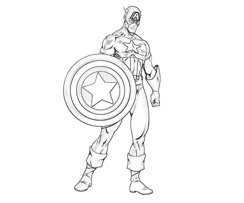 Раскраска: Капитан америка (Супер герой) #76612 - Бесплатные раскраски для печати