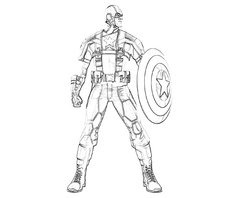 Раскраска: Капитан америка (Супер герой) #76636 - Бесплатные раскраски для печати