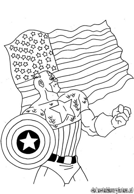 Раскраска: Капитан америка (Супер герой) #76660 - Бесплатные раскраски для печати