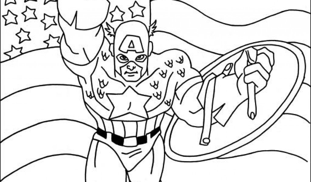 Раскраска: Капитан америка (Супер герой) #76662 - Бесплатные раскраски для печати