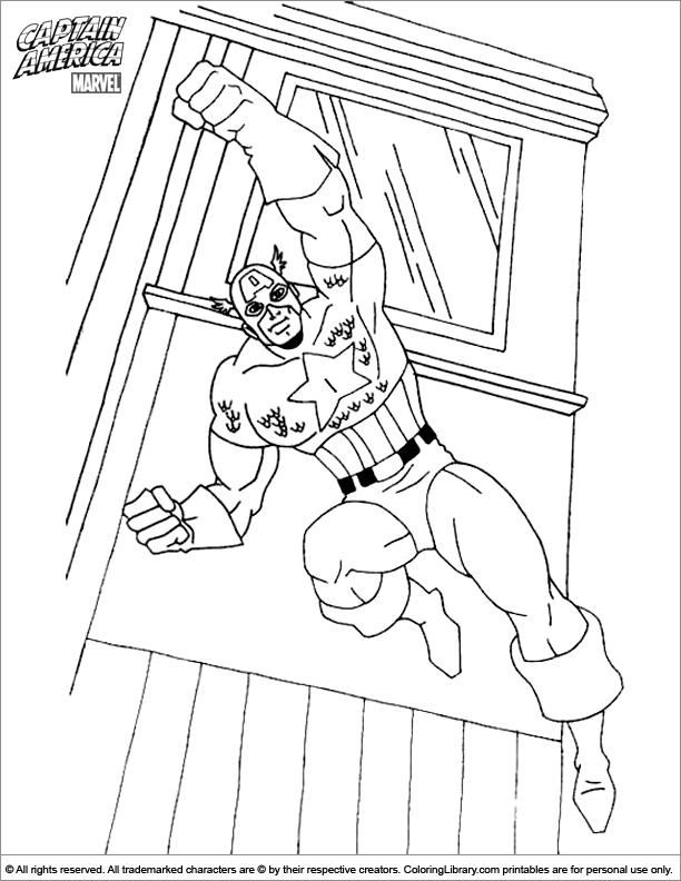 Раскраска: Капитан америка (Супер герой) #76691 - Бесплатные раскраски для печати