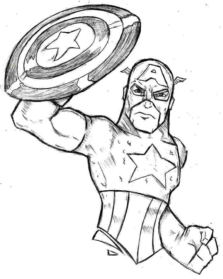 Раскраска: Капитан америка (Супер герой) #76717 - Бесплатные раскраски для печати