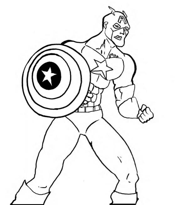 Раскраска: Капитан америка (Супер герой) #76760 - Бесплатные раскраски для печати