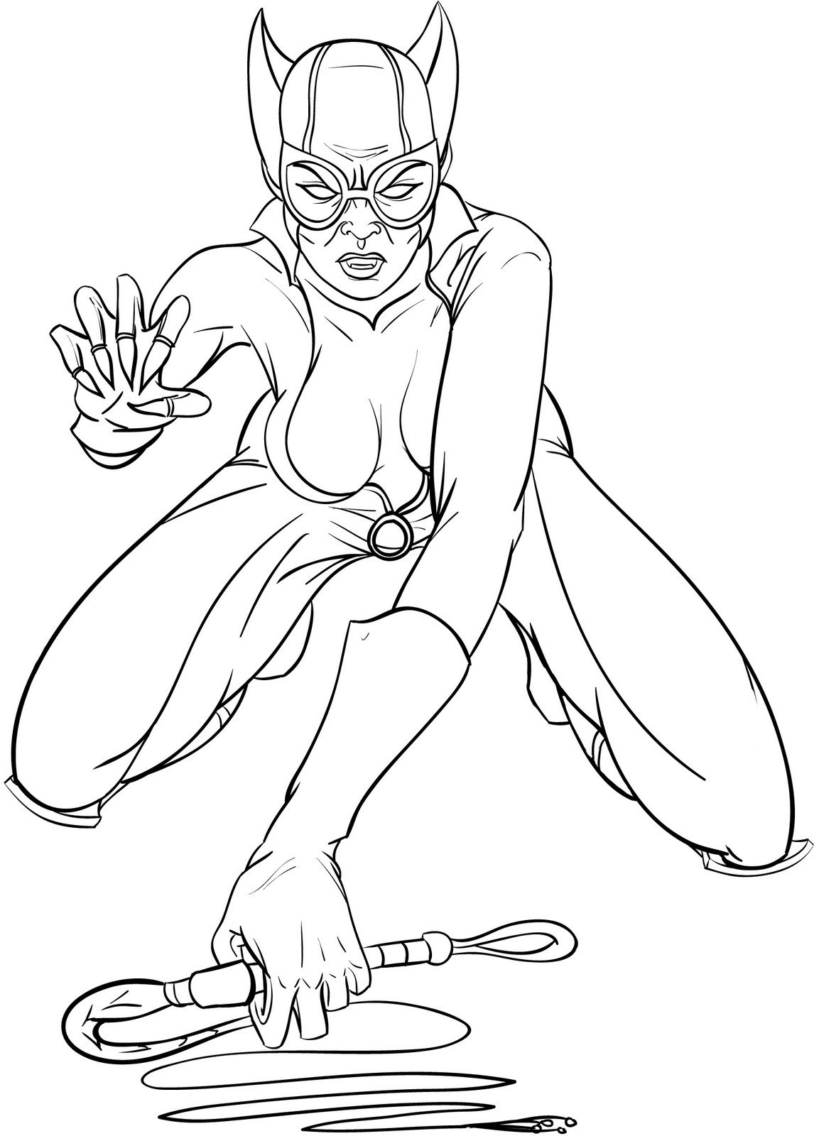 Раскраска: Catwoman (Супер герой) #78045 - Бесплатные раскраски для печати