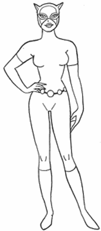 Раскраска: Catwoman (Супер герой) #78046 - Бесплатные раскраски для печати