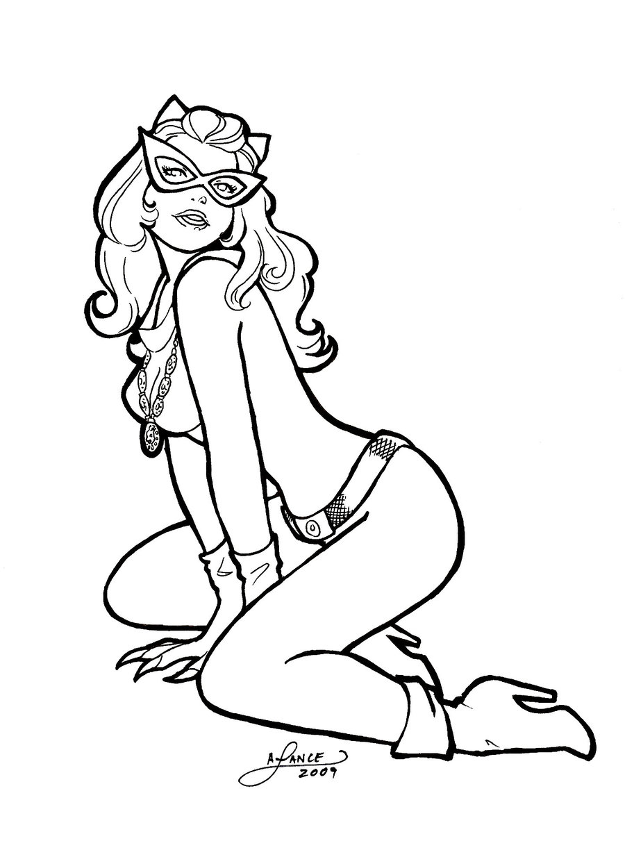 Раскраска: Catwoman (Супер герой) #78049 - Бесплатные раскраски для печати