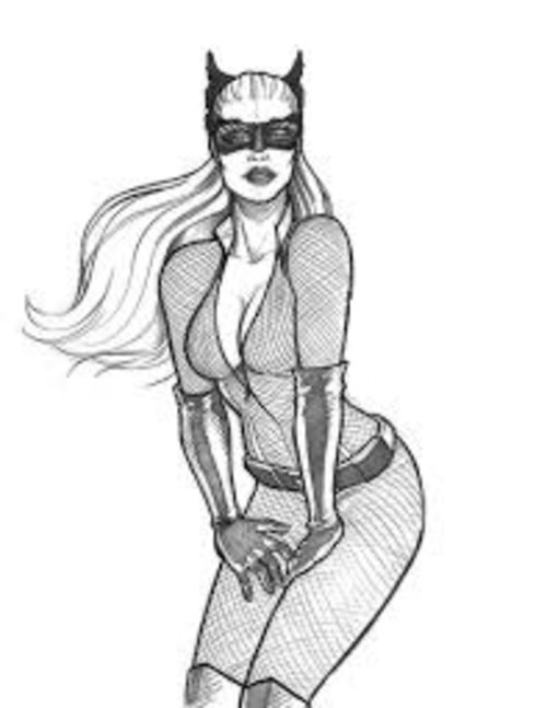 Раскраска: Catwoman (Супер герой) #78066 - Бесплатные раскраски для печати