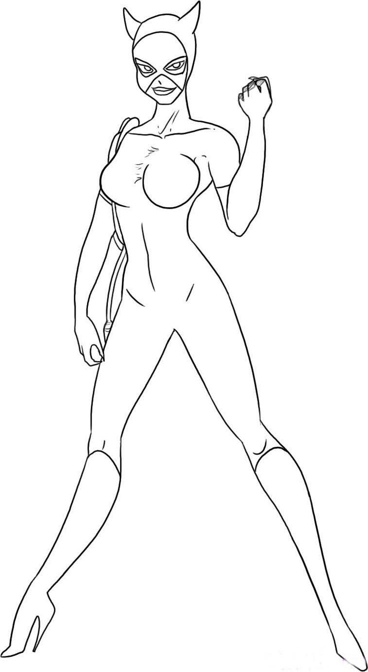 Раскраски Catwoman (Супер герой) – Раскраски для печати.
