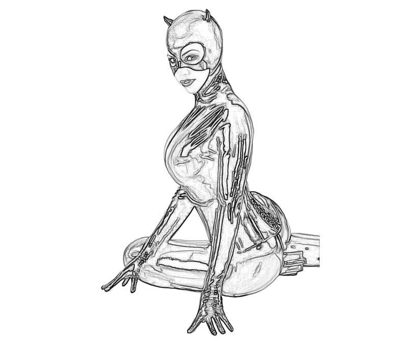 Раскраска: Catwoman (Супер герой) #78096 - Бесплатные раскраски для печати