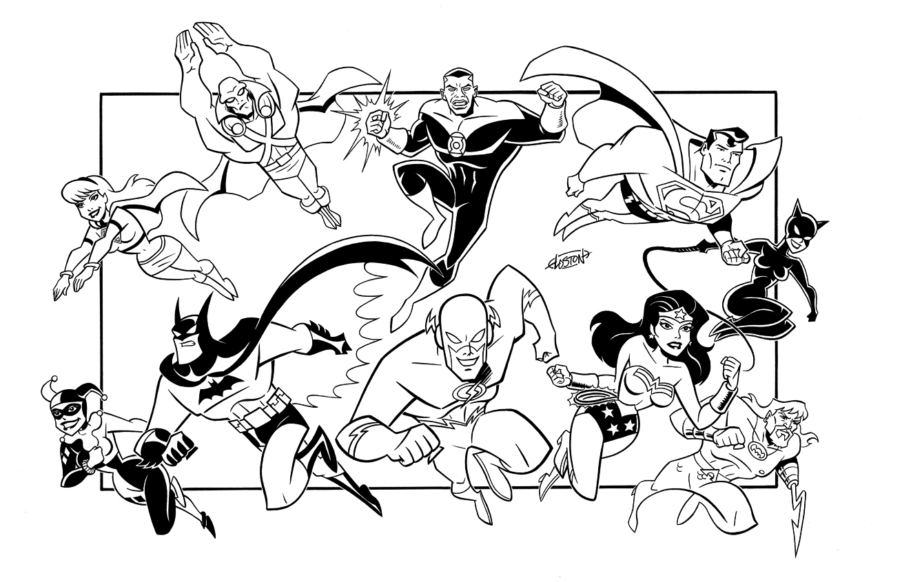 Раскраска: Super Heroes DC Comics (Супер герой) #80438 - Бесплатные раскраски для печати