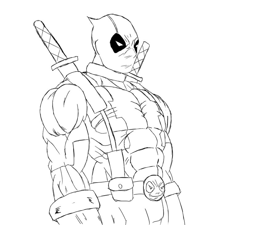 Раскраска: Deadpool (Супер герой) #82838 - Бесплатные раскраски для печати