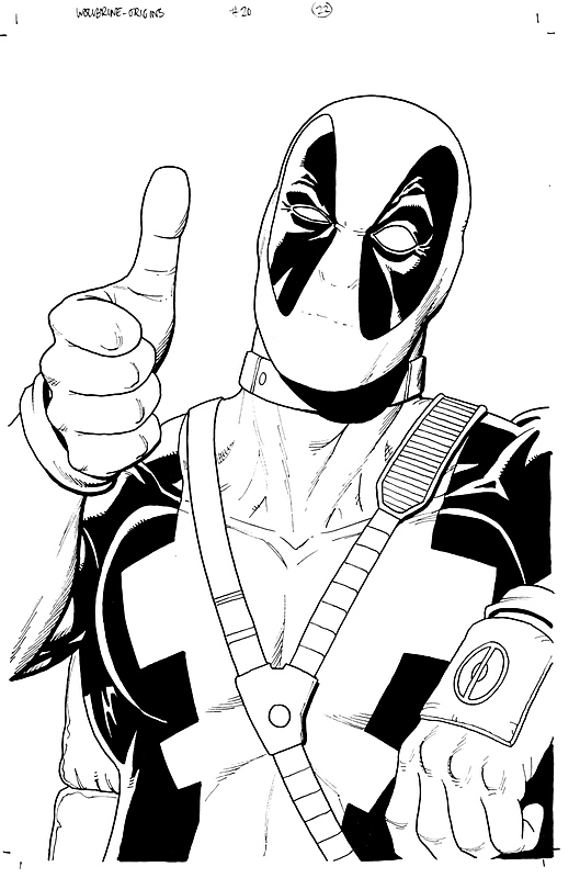 Раскраска: Deadpool (Супер герой) #82847 - Бесплатные раскраски для печати
