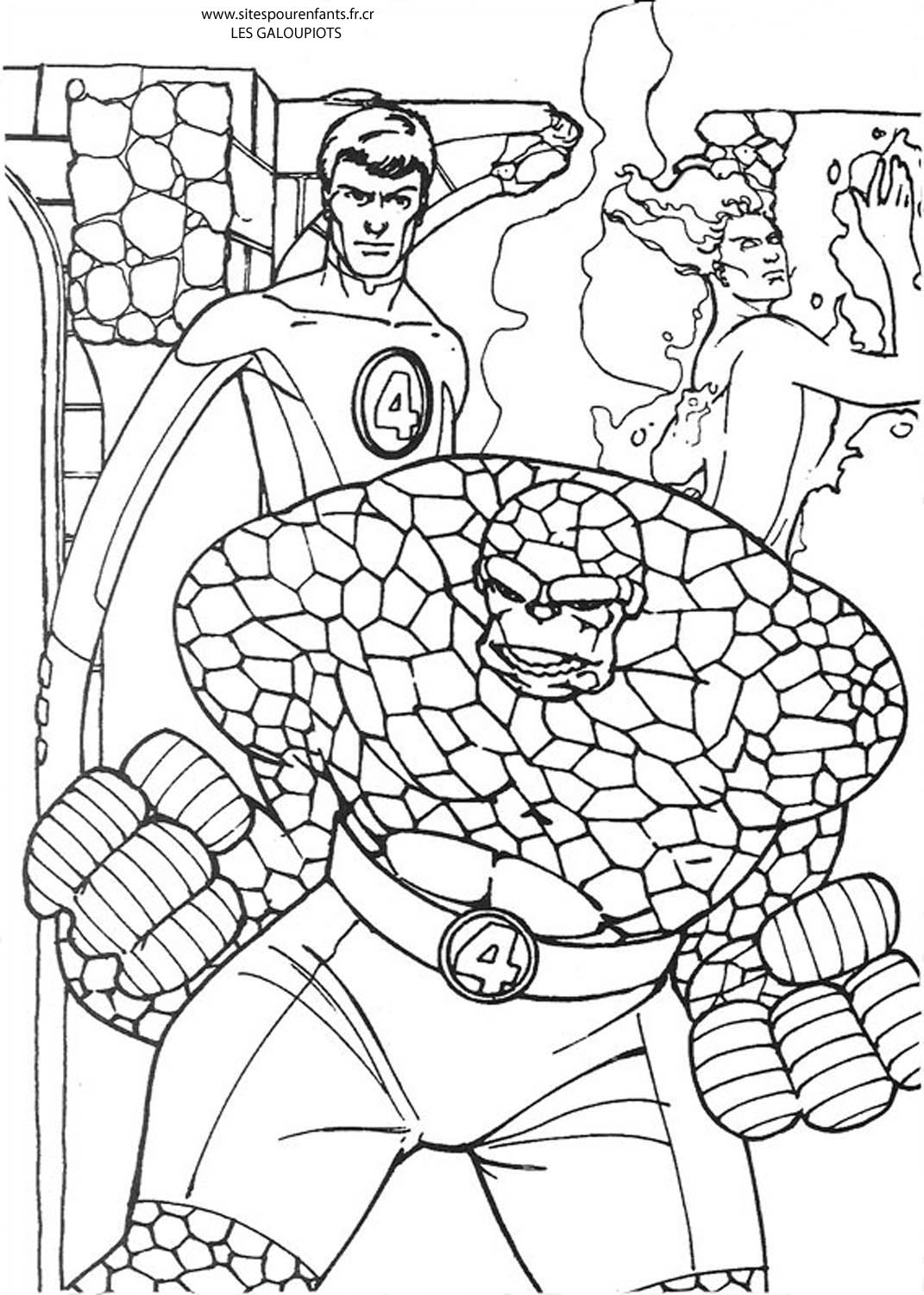 Раскраска: Фантастическая четверка (Супер герой) #76401 - Бесплатные раскраски для печати
