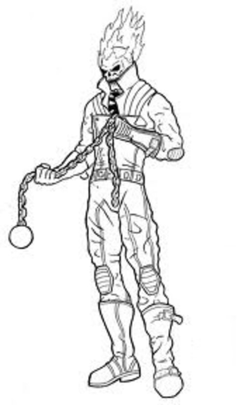 Раскраска: Ghost Rider (Супер герой) #82024 - Бесплатные раскраски для печати