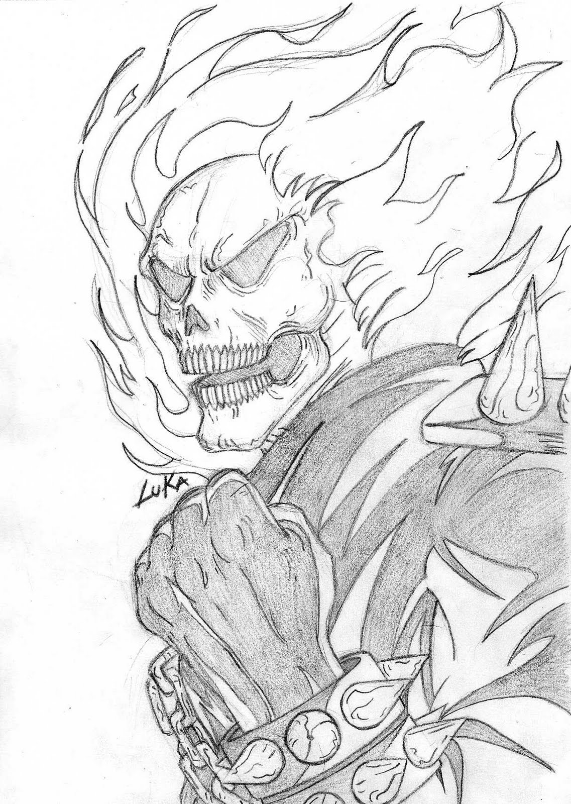 Раскраска: Ghost Rider (Супер герой) #82027 - Бесплатные раскраски для печати