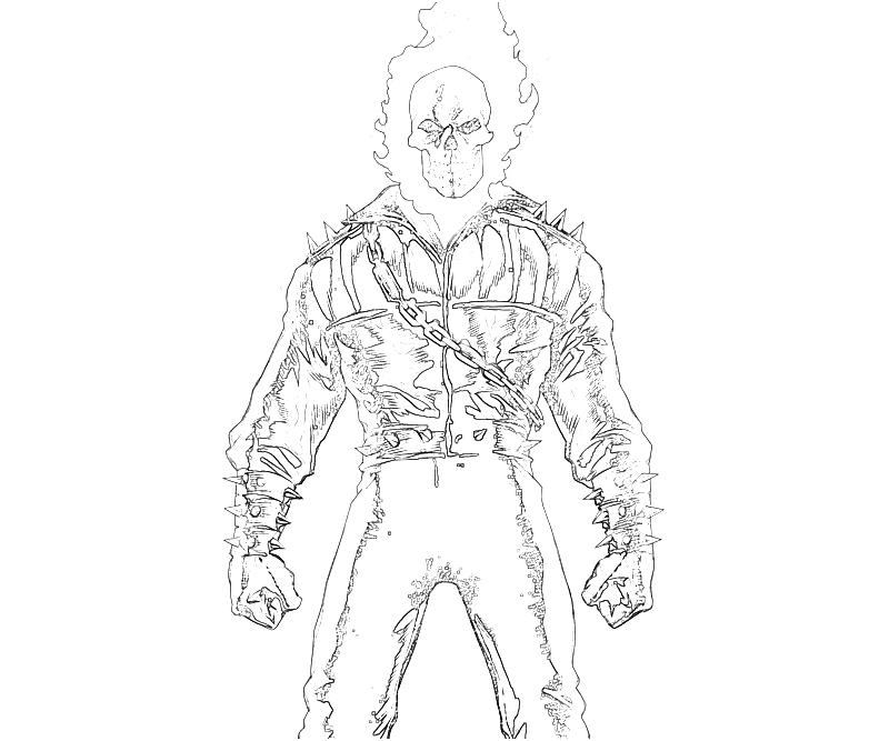 Раскраска: Ghost Rider (Супер герой) #82028 - Бесплатные раскраски для печати