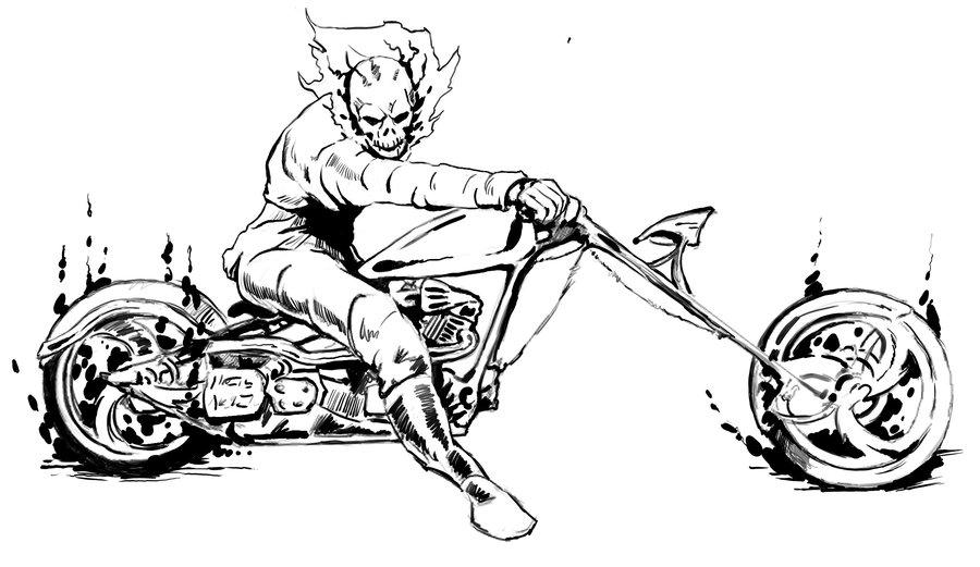 Раскраска: Ghost Rider (Супер герой) #82032 - Бесплатные раскраски для печати