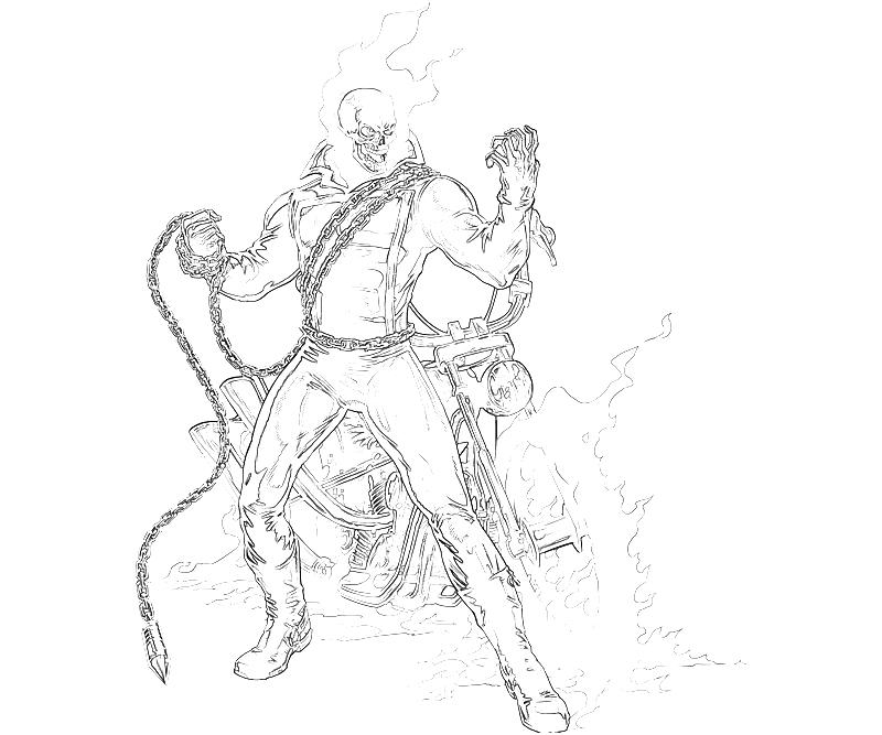 Раскраска: Ghost Rider (Супер герой) #82037 - Бесплатные раскраски для печати