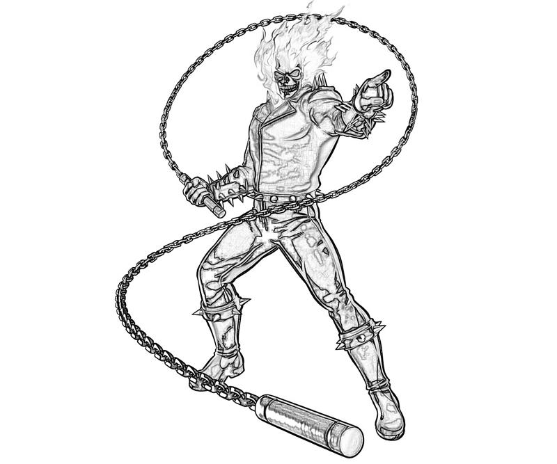 Раскраска: Ghost Rider (Супер герой) #82046 - Бесплатные раскраски для печати