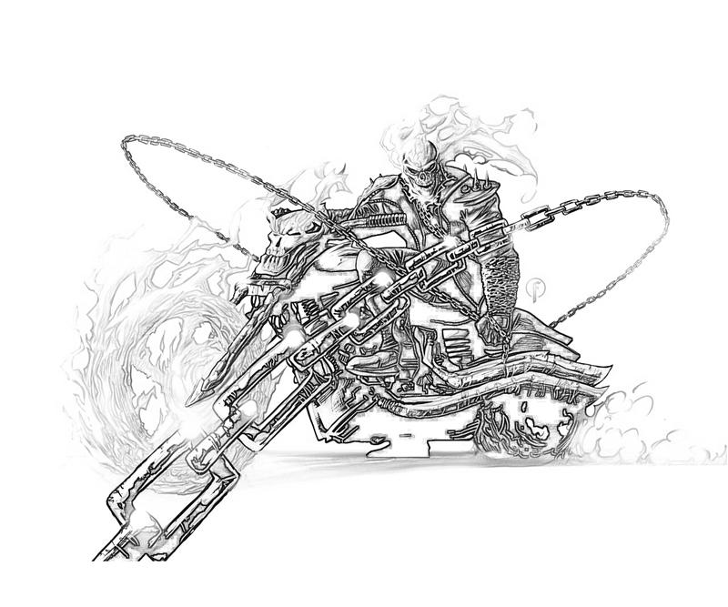 Раскраска: Ghost Rider (Супер герой) #82048 - Бесплатные раскраски для печати