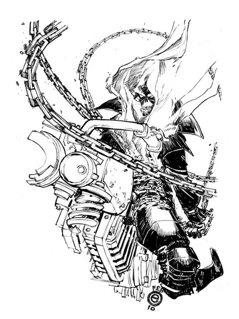Раскраска: Ghost Rider (Супер герой) #82093 - Бесплатные раскраски для печати