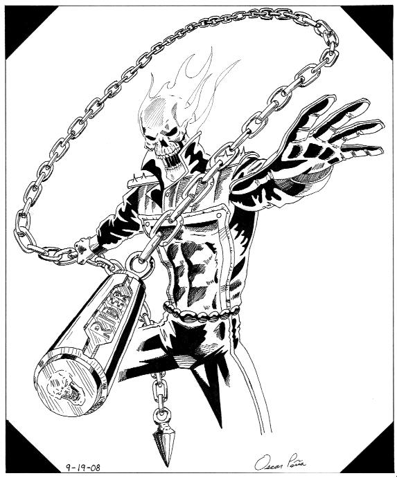 Раскраска: Ghost Rider (Супер герой) #82103 - Бесплатные раскраски для печати