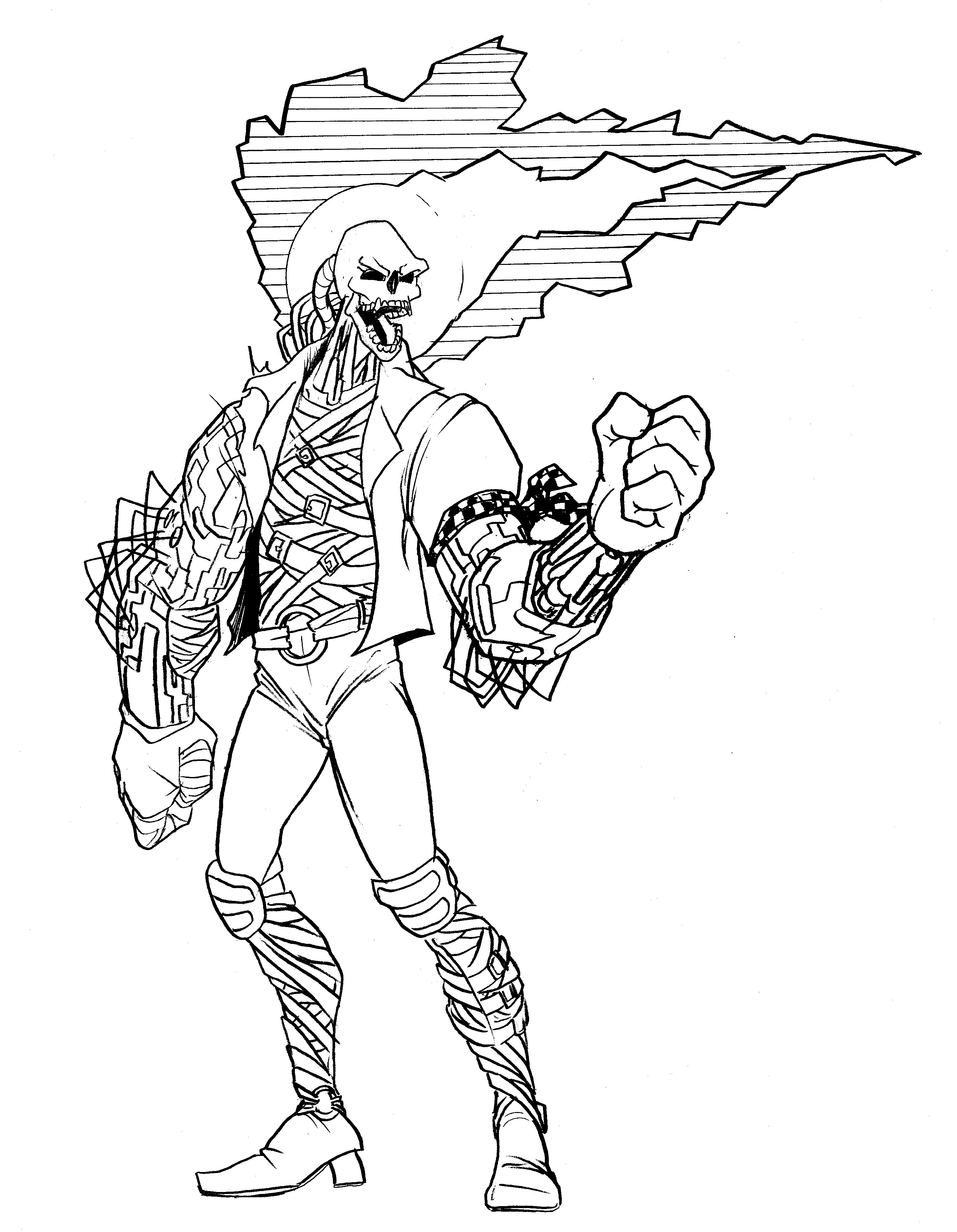Раскраска: Ghost Rider (Супер герой) #82109 - Бесплатные раскраски для печати