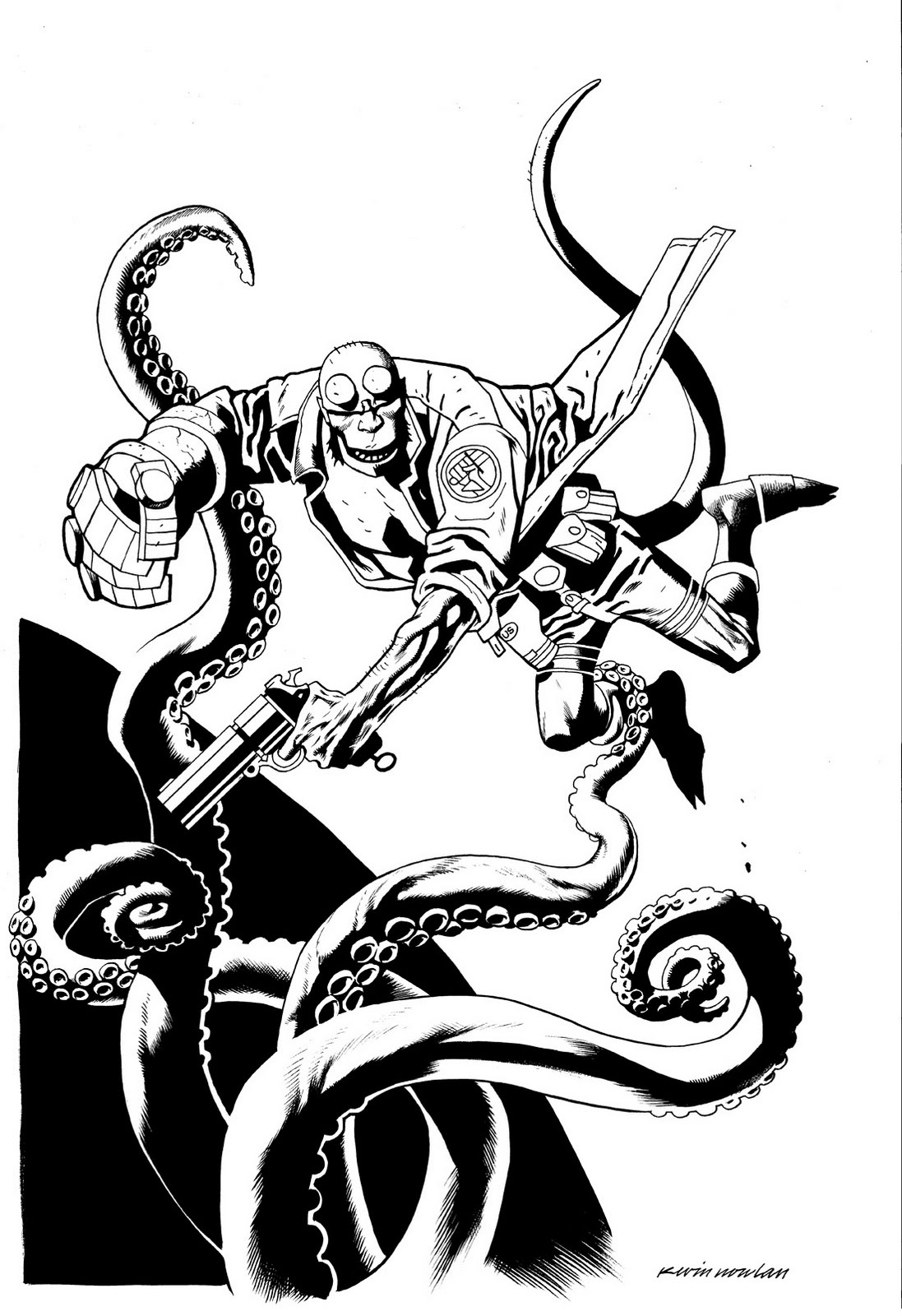 Раскраска: Hellboy (Супер герой) #78504 - Бесплатные раскраски для печати