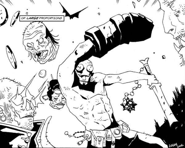 Раскраска: Hellboy (Супер герой) #78582 - Бесплатные раскраски для печати