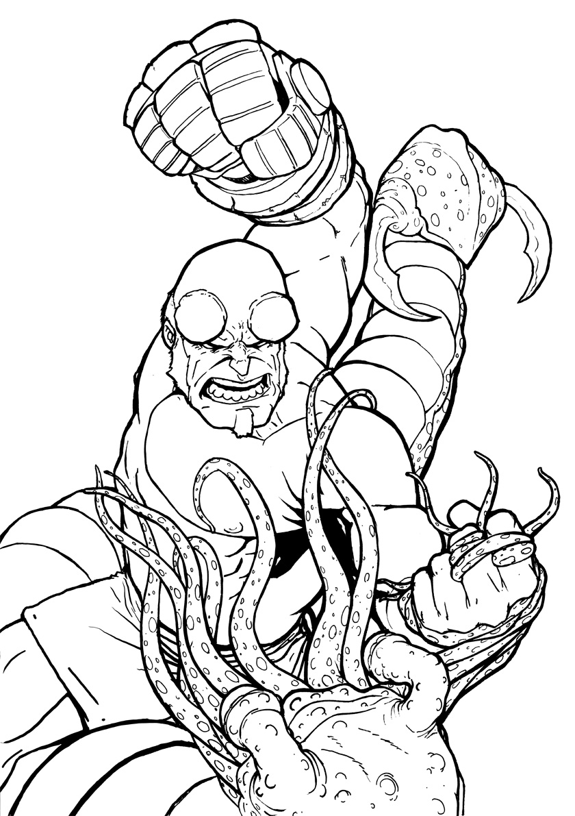 Раскраска: Hellboy (Супер герой) #78604 - Бесплатные раскраски для печати