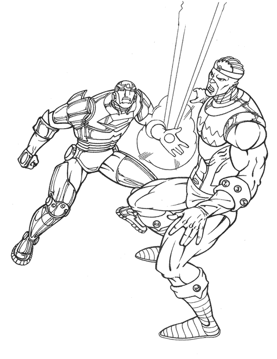 Раскраска: Железный Человек (Супер герой) #80528 - Бесплатные раскраски для печати
