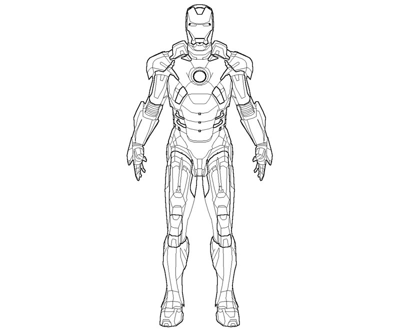 Раскраска: Железный Человек (Супер герой) #80529 - Бесплатные раскраски для печати
