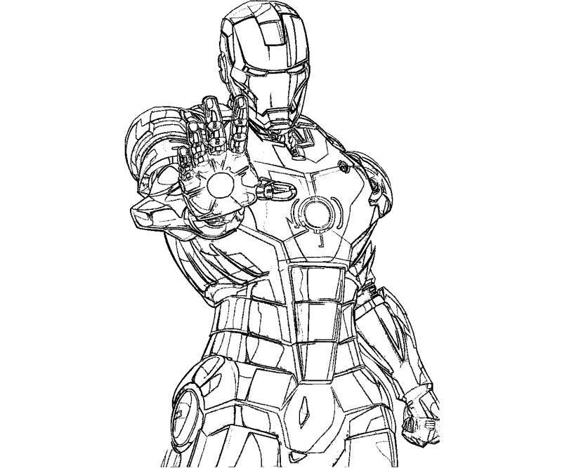 Раскраска: Железный Человек (Супер герой) #80534 - Бесплатные раскраски для печати