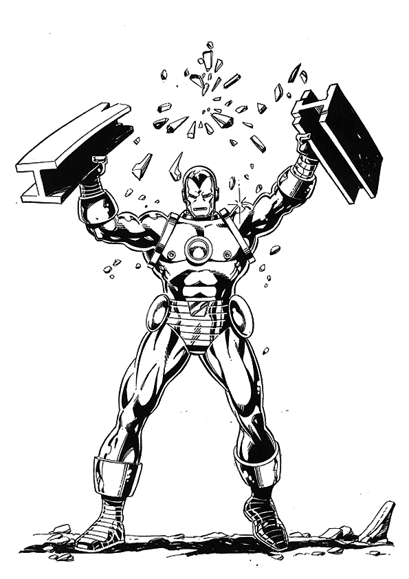 Раскраска: Железный Человек (Супер герой) #80539 - Бесплатные раскраски для печати