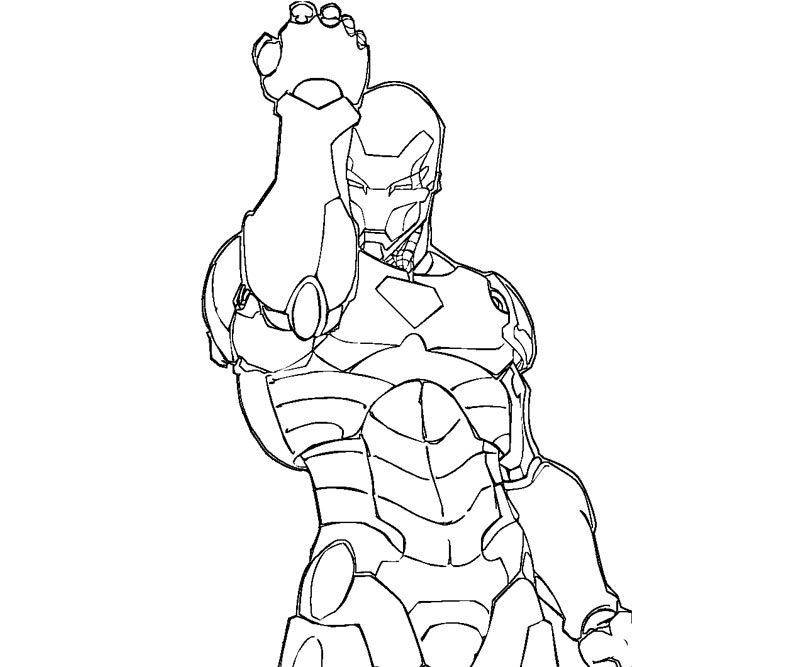 Раскраска: Железный Человек (Супер герой) #80545 - Бесплатные раскраски для печати