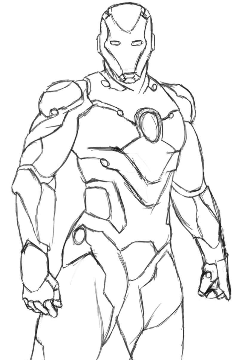 Раскраска: Железный Человек (Супер герой) #80548 - Бесплатные раскраски для печати