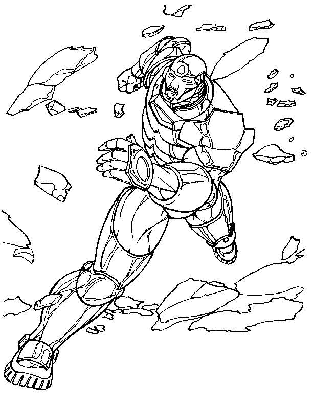 Раскраска: Железный Человек (Супер герой) #80555 - Бесплатные раскраски для печати
