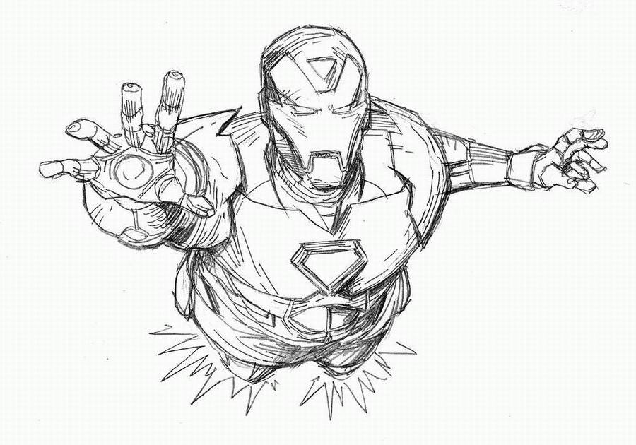 Раскраска: Железный Человек (Супер герой) #80562 - Бесплатные раскраски для печати