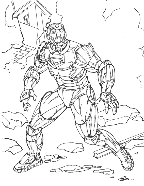 Раскраска: Железный Человек (Супер герой) #80575 - Бесплатные раскраски для печати