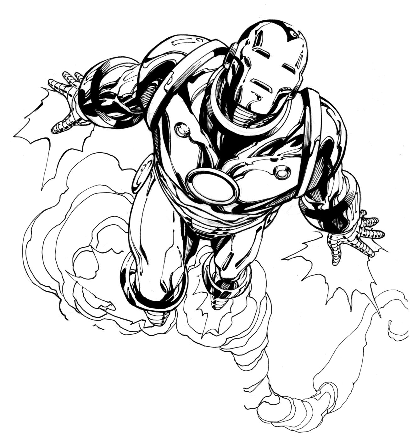 Раскраска: Железный Человек (Супер герой) #80584 - Бесплатные раскраски для печати