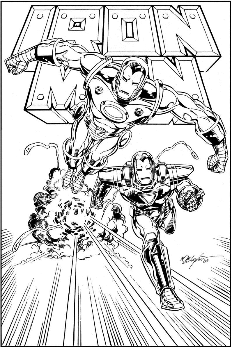 Раскраска: Железный Человек (Супер герой) #80587 - Бесплатные раскраски для печати