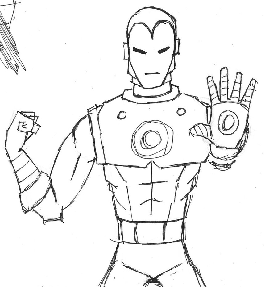 Раскраска: Железный Человек (Супер герой) #80589 - Бесплатные раскраски для печати