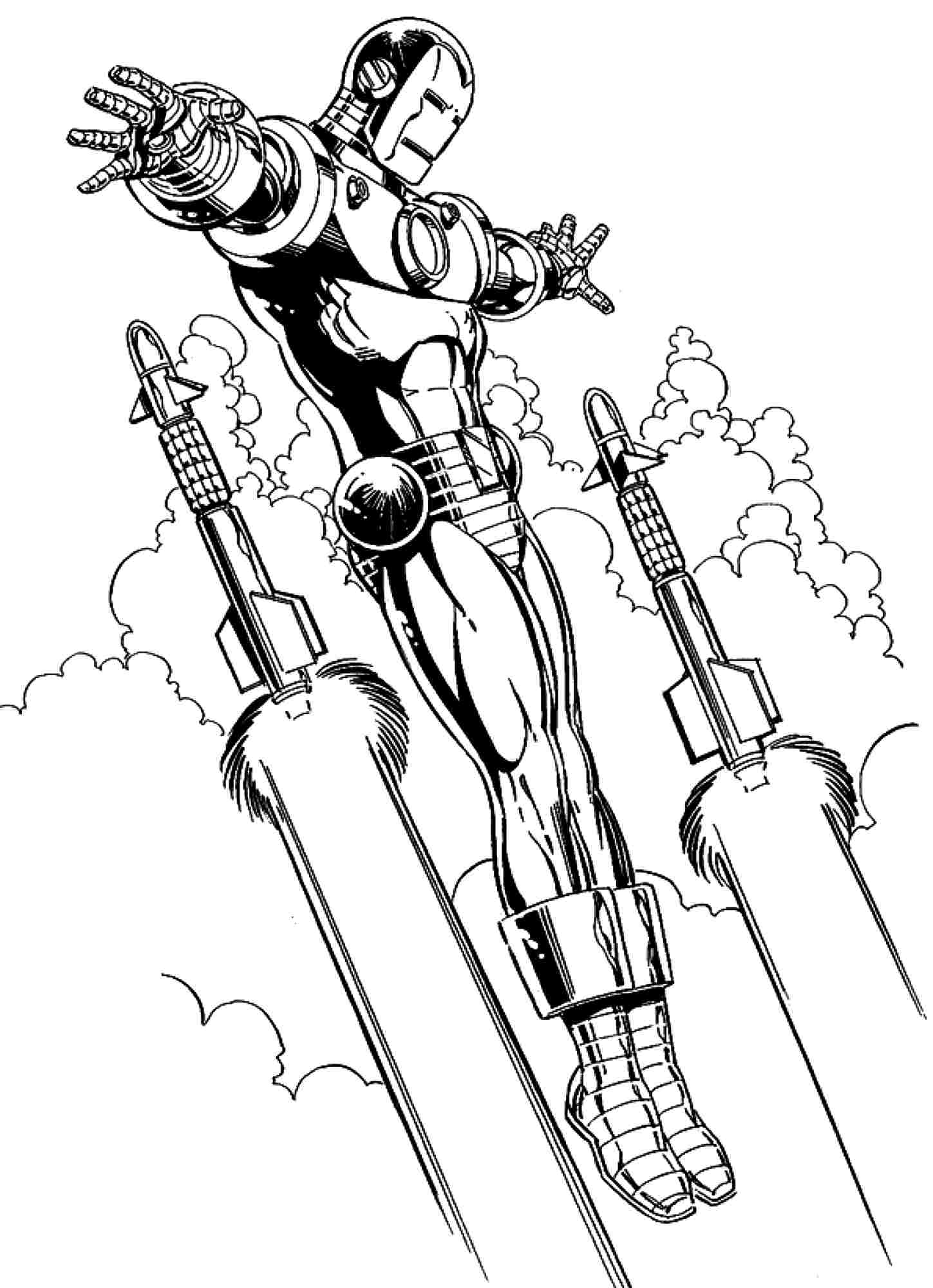 Раскраска: Железный Человек (Супер герой) #80599 - Бесплатные раскраски для печати