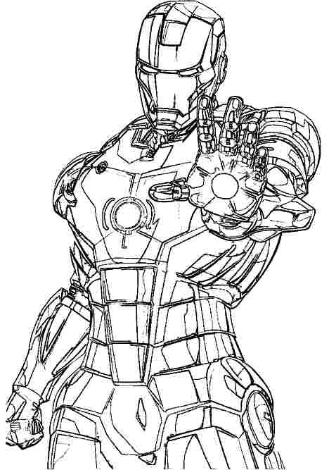 Раскраска: Железный Человек (Супер герой) #80605 - Бесплатные раскраски для печати