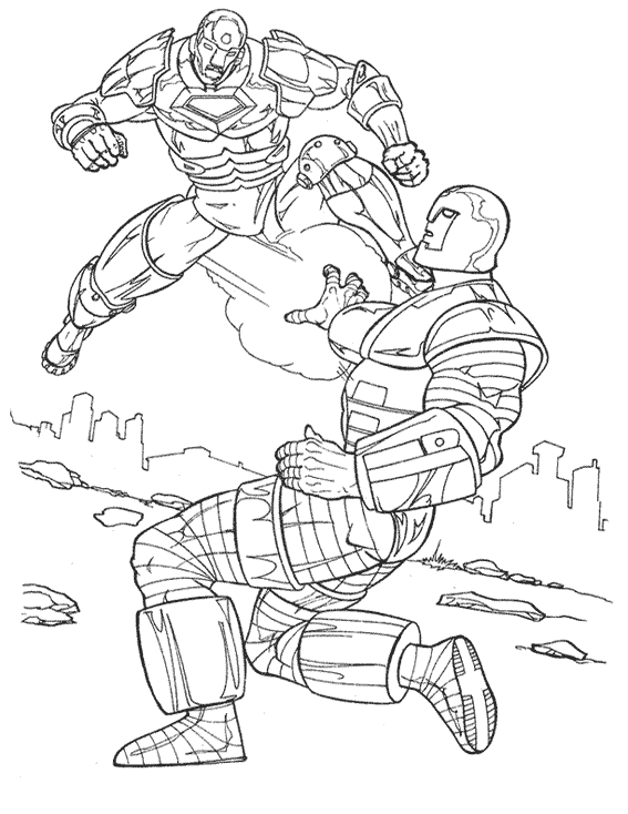 Раскраска: Железный Человек (Супер герой) #80610 - Бесплатные раскраски для печати