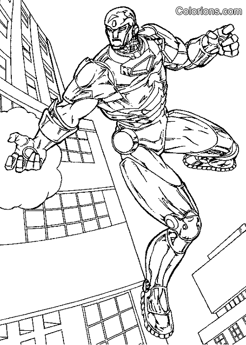Раскраска: Железный Человек (Супер герой) #80616 - Бесплатные раскраски для печати