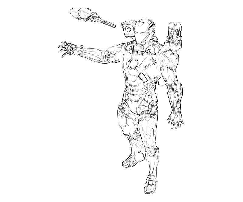 Раскраска: Железный Человек (Супер герой) #80622 - Бесплатные раскраски для печати