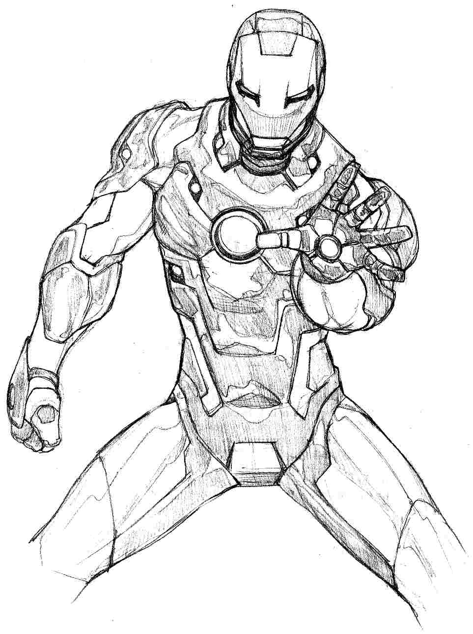 Раскраска: Железный Человек (Супер герой) #80627 - Бесплатные раскраски для печати